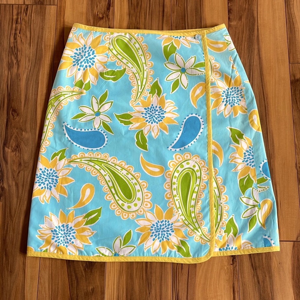 LN Lily Pulitzer Wrap Skirt Reversible size 2